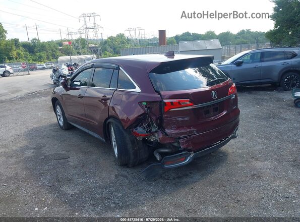 5J8TB4H37GL026487 2016 ACURA RDX Burgundy Vista frontal