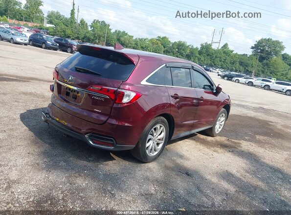 5J8TB4H37GL026487 2016 ACURA RDX Burgundy Trasero derecho