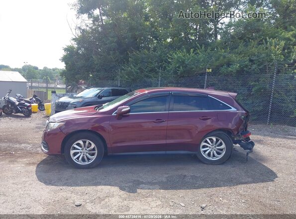 5J8TB4H37GL026487 2016 ACURA RDX Burgundy Vista interior trasera