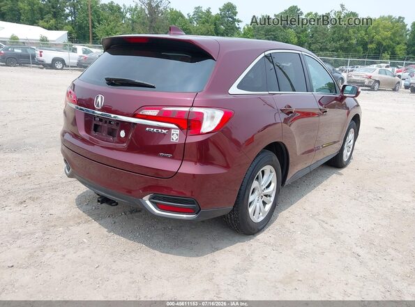 5J8TB4H55GL008765 2016 ACURA RDX Maroon Rear right