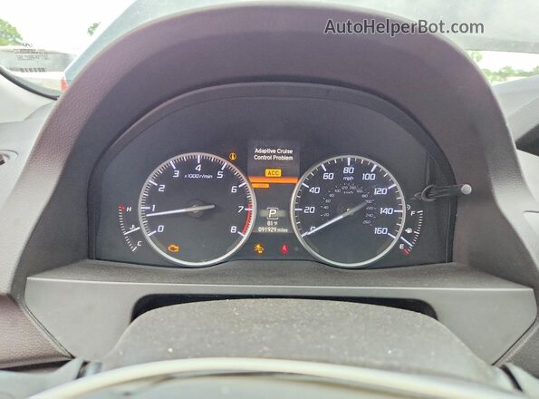 5J8TB4H55GL019846 2016 ACURA RDX Black Widok zestawu wskaźników