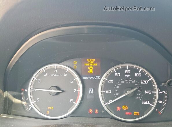 5J8TB4H57GL021503 2016 ACURA RDX Gray Սարքավորումների վահանակի տեսք