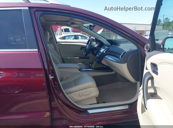 5J8TB4H73GL014601 2016 ACURA RDX Burgundy წინა სალონის ხედი