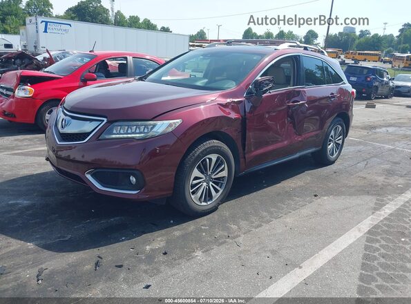 5J8TB4H73GL014601 2016 ACURA RDX Burgundy წინა მარცხენა ხედი სამი მეოთხედიდან