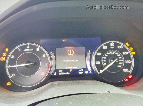 5J8TC1H33LL005125 2020 ACURA RDX Black ხელსაწყოთა პანელის ხედი