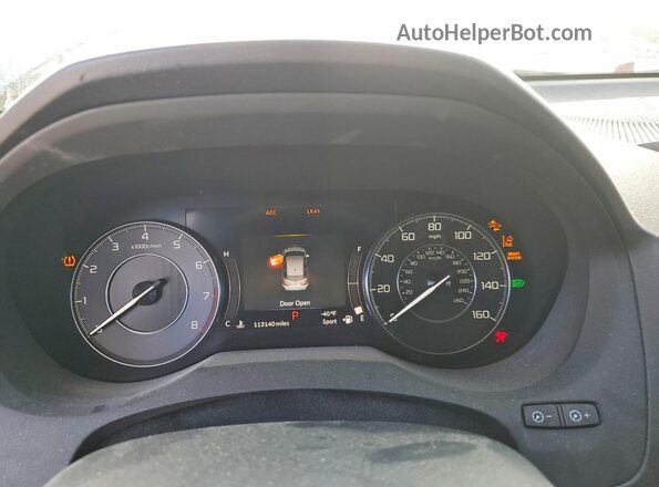 5J8TC1H34LL000113 2020 ACURA RDX Black ხელსაწყოთა პანელის ხედი
