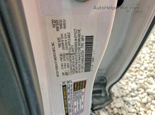 5J8TC1H38ML007034 2021 ACURA RDX White Вид наклейки з VIN-кодом