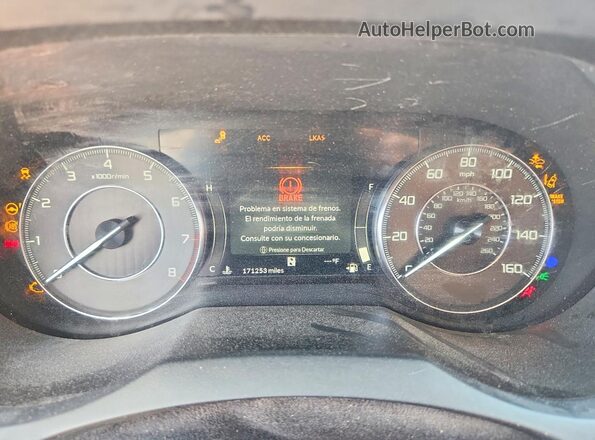 5J8TC1H58KL010739 2019 ACURA RDX Black Вид щитка приладів