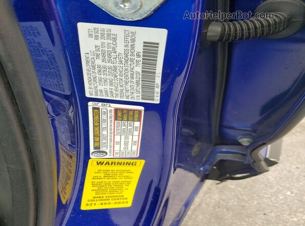 5J8TC1H68ML021297 2021 ACURA RDX Blue VIN կոդի պիտակի տեսք