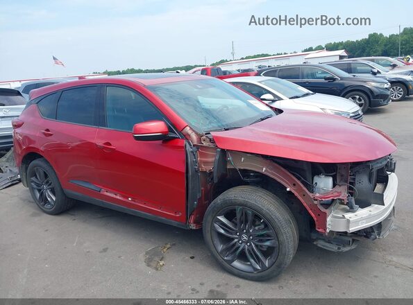 5J8TC1H6XLL015452 2020 ACURA RDX Red Rear interior view