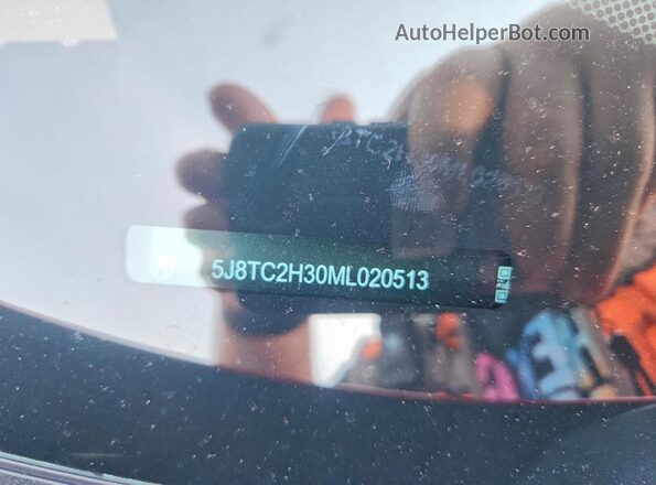 5J8TC2H30ML020513 2021 ACURA RDX Red VIN կոդի պիտակի տեսք