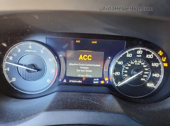 5J8TC2H31LL036539 2020 ACURA RDX Black Instrument cluster view