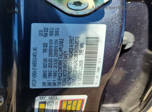 5J8TC2H31LL036539 2020 ACURA RDX Black Engine compartment view