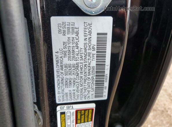 5J8TC2H35PL025565 2023 ACURA RDX Black Engine compartment view