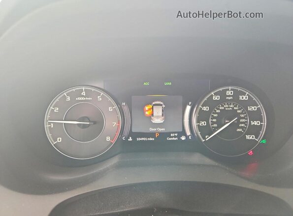 5J8TC2H36LL040411 2020 ACURA RDX Red Widok zestawu wskaźników