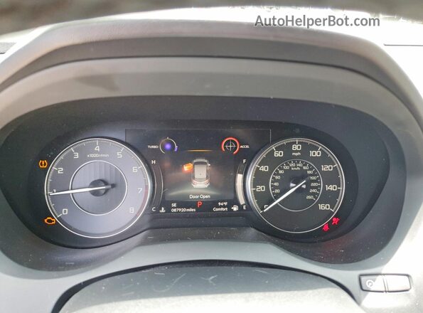 5J8TC2H3XKL017874 2019 ACURA RDX White ხელსაწყოთა პანელის ხედი
