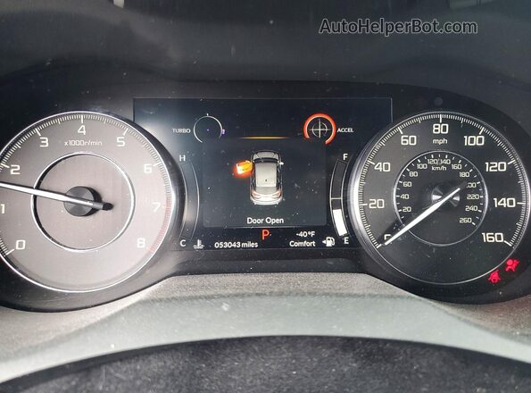 5J8TC2H50LL038493 2020 ACURA RDX Blue ხელსაწყოთა პანელის ხედი