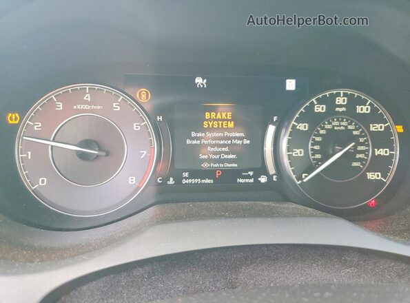 5J8TC2H50NL005576 2022 ACURA RDX White Widok zestawu wskaźników