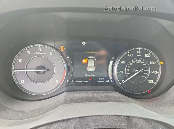5J8TC2H52NL012058 2022 ACURA RDX Blue Вид щитка приладів