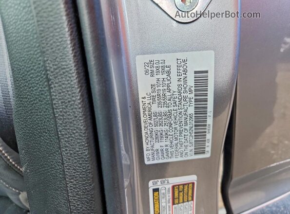 5J8TC2H52NL012965 2022 ACURA RDX Silver Vista del compartimento del motor