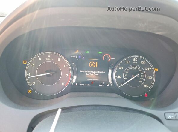 5J8TC2H55ML010657 2021 ACURA RDX Blue Вид щитка приладів