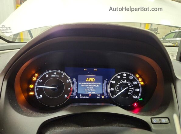5J8TC2H5XLL008935 2020 ACURA RDX White Widok zestawu wskaźników