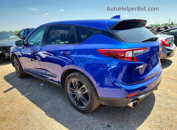 5J8TC2H62KL035697 2019 ACURA RDX Blue Trasero izquierdo