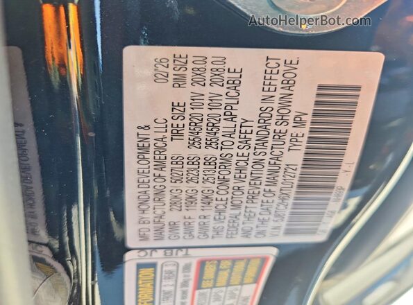 5J8TC2H6XTL012721 2026 ACURA RDX Black Vista interior de 360 grados