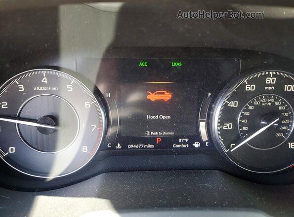 5J8TC2H73LL000189 2020 ACURA RDX White Widok zestawu wskaźników