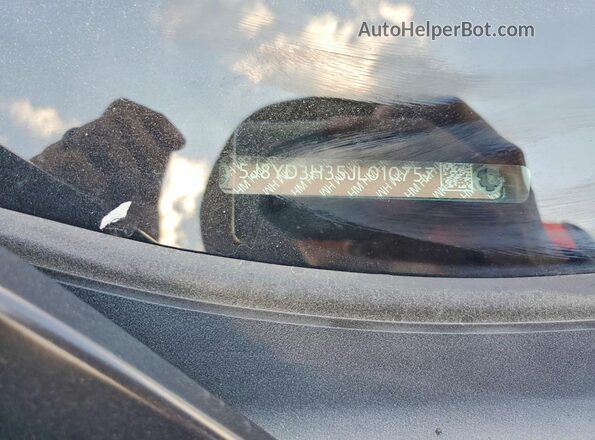 5J8YD3H35JL010757 2018 ACURA MDX Black VIN կոդի պիտակի տեսք