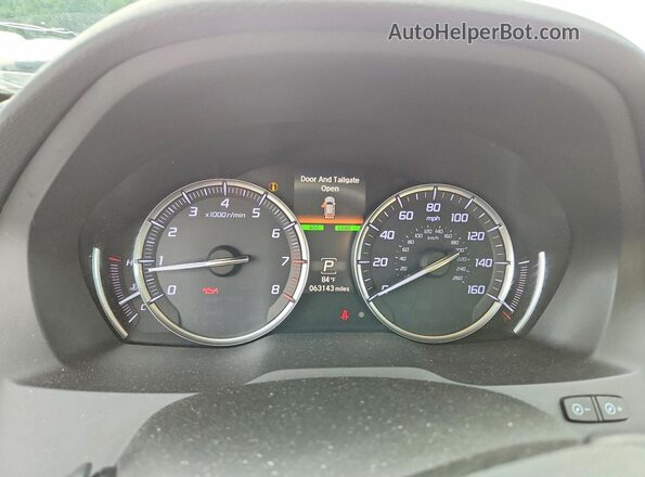 5J8YD3H76KL010321 2019 ACURA MDX Красный Вид щитка приборов