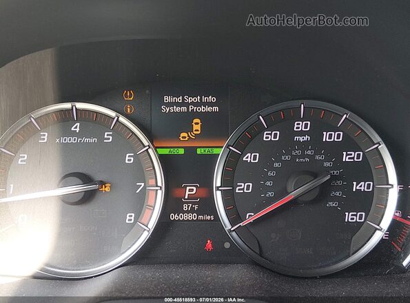 5J8YD4H01LL034987 2020 ACURA MDX Silver Հետևի նստատեղերի տեսք