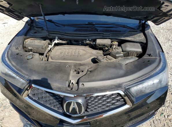5J8YD4H02LL801911 2020 ACURA MDX Black ძრავის განყოფილების ხედი
