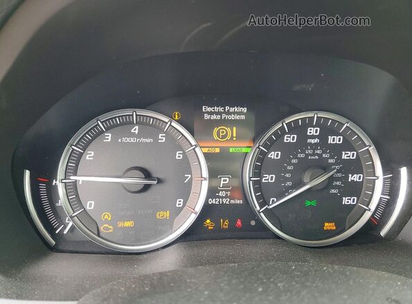 5J8YD4H36LL056249 2020 ACURA MDX Black Instrument cluster view