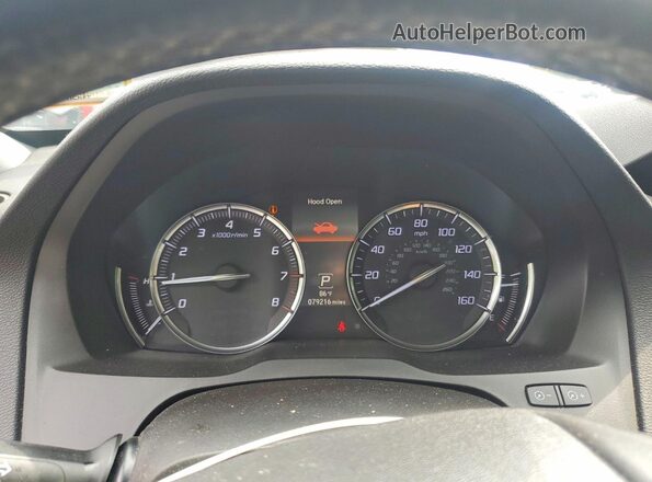 5J8YD4H55LL055045 2020 ACURA MDX Black Вид щитка приладів