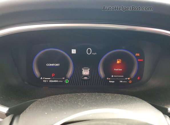 5J8YD8H80RL000304 2024 ACURA MDX Black Instrument cluster view