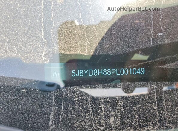 5J8YD8H88PL001049 2023 ACURA MDX Black ძრავის განყოფილების ხედი