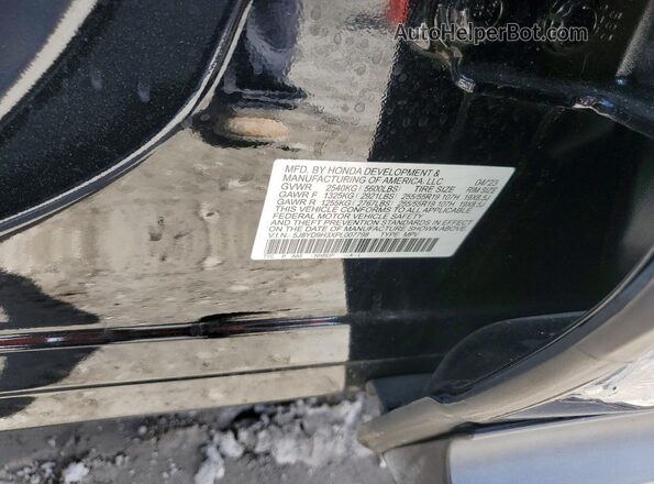 5J8YD9H3XPL007798 2023 ACURA MDX Black Widok komory silnika