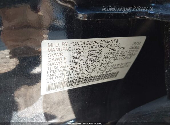 5J8YE1H08SL010986 2025 ACURA MDX Black Շարժիչի բաժամունքի տեսք
