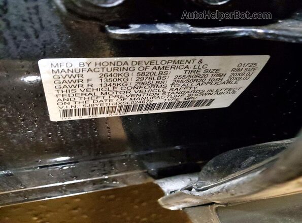 5J8YE1H4XSL024679 2025 ACURA MDX Black Widok wnętrza 360 stopni