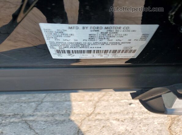 5LM5J6XC9RGL03104 2024 LINCOLN AVIATOR Black Widok naklejki z numerem VIN