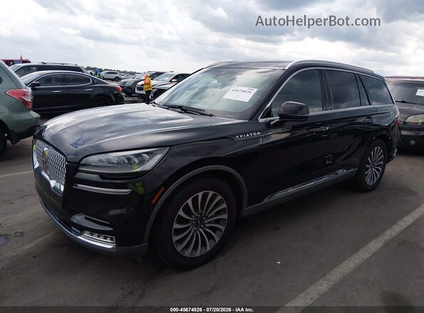 5LM5J7WC5LGL22182 2020 LINCOLN AVIATOR Black წინა მარცხენა ხედი სამი მეოთხედიდან