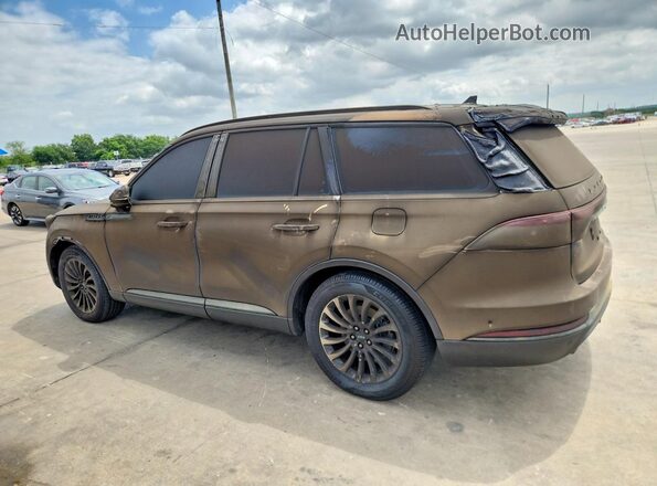 5LM5J7WC7MGL18734 2021 LINCOLN AVIATOR Tan უკანა მარცხენა