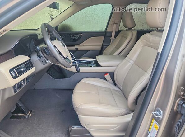5LM5J7WC7MGL18734 2021 LINCOLN AVIATOR Tan წინა სალონის ხედი