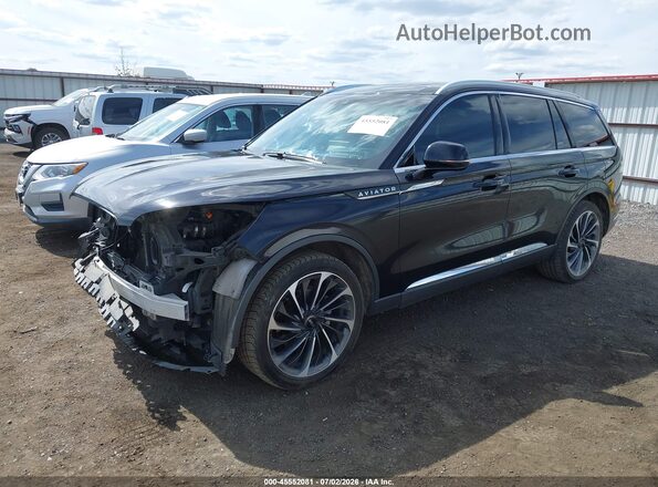 5LM5J7XC6LGL14431 2020 LINCOLN AVIATOR Black Przód lewy