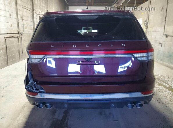 5LM5J7XC9NGL07489 2022 LINCOLN AVIATOR Burgundy Widok z tyłu