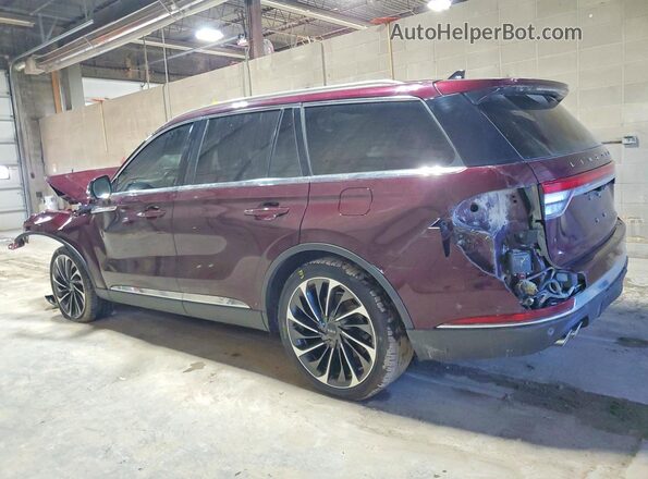 5LM5J7XC9NGL07489 2022 LINCOLN AVIATOR Burgundy Tył lewy