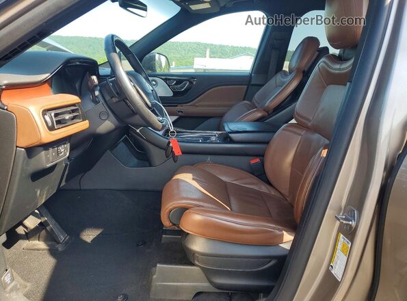 5LM5J7XCXLGL25318 2020 LINCOLN AVIATOR Tan Vista interior delantera