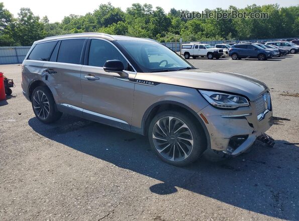 5LM5J7XCXLGL25318 2020 LINCOLN AVIATOR Tan Delantero derecho