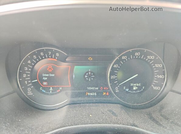 5LMCJ1C94GUJ21054 2016 LINCOLN MKC Blue Вид щитка приладів